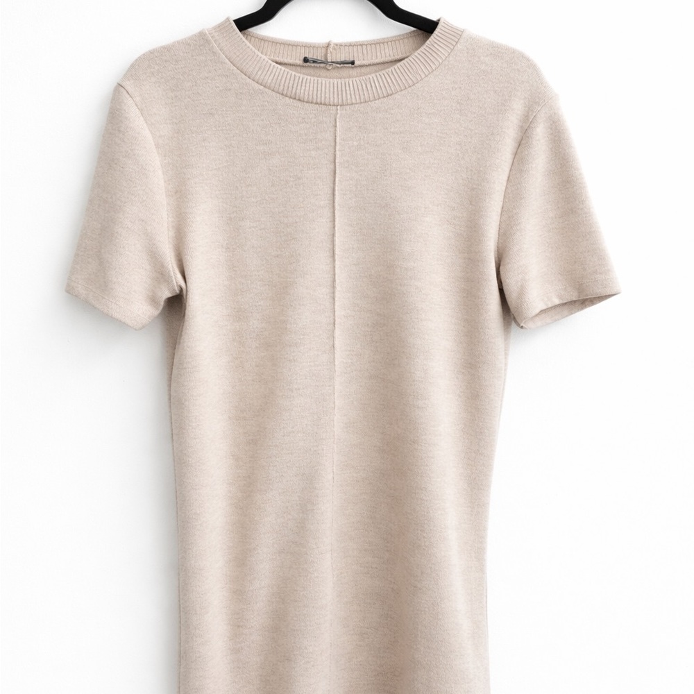Zara Beige Short Sleeve Women's Tee